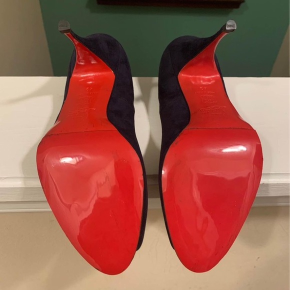 Christian Louboutin Navy-Black Heels - Picture 3 of 4